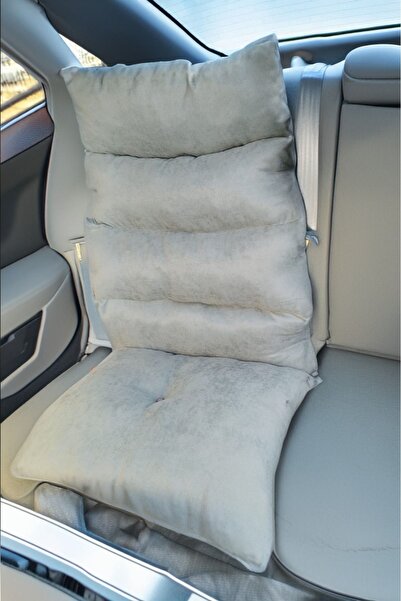 Demanslife Gray Car Seat Back Cushion Lumbar Support Sitting Cushion Orthoped...