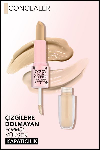 Pretty Beauty With Liquid Brush - 2in1 Stick under Eye Concealer and Concealer