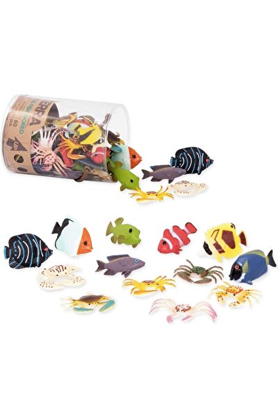 Genel Markalar Gkcx Plastik Hayvanlar Tropikal Balıklar Küçük Oyun Seti New D...