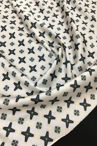 Yiğit Kumaş Soft Satin Patterned Thin Draped Fabric
