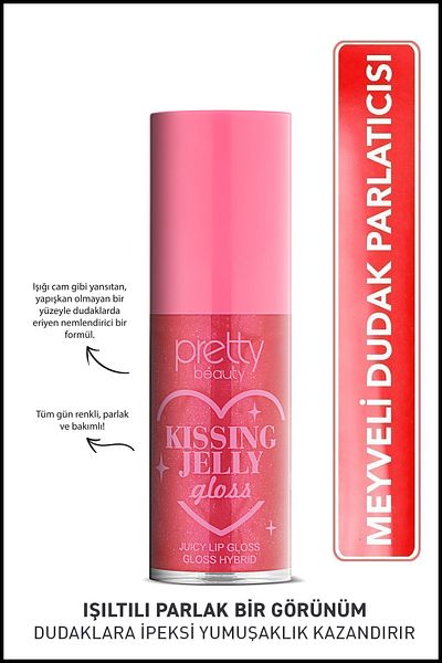 Pretty Beauty Kissing Jelly Gloss - Juicy Lip Gloss Fruit Flavored Lipstick