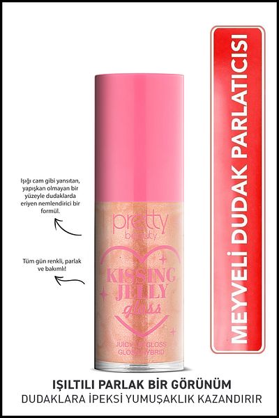 Pretty Beauty Kissing Jelly Gloss - Juicy Lip Gloss Fruit Flavored Lipstick