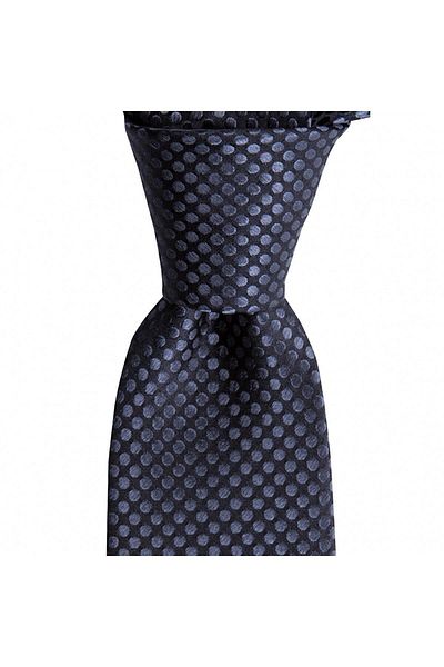 1001 Kravat Dark Gray Patterned 7.5 cm Wide Silk Tie