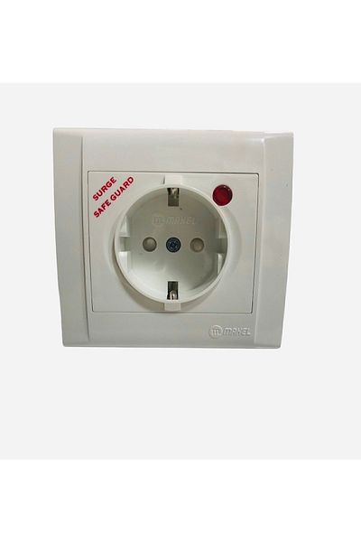 MAKEL Karea Shock Current Protected Single White Grounded Socket Recessed / 16a Thermal Fuse