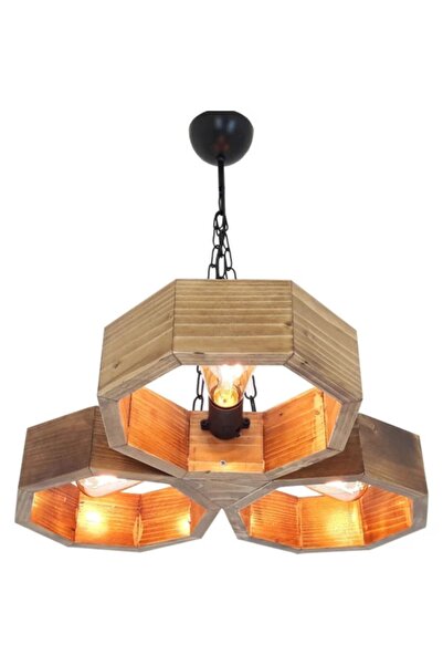 HİKİOE Petek Üçlü Modern Avize