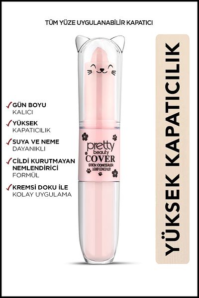 Pretty Beauty With Liquid Brush - 2in1 Stick under Eye Concealer and Concealer