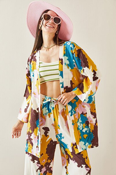 XHAN Hardal Batik Desenli Kimono 5YXK4-48830-37