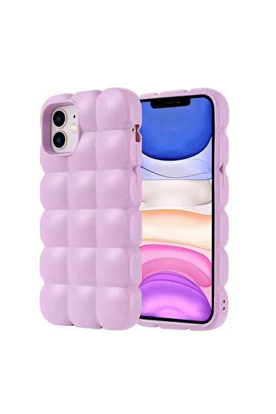Rivor Apple iPhone 11 İçin Kılıf Kamera Çıkıntılı Parlak Küp Dilimli Esnek Si...