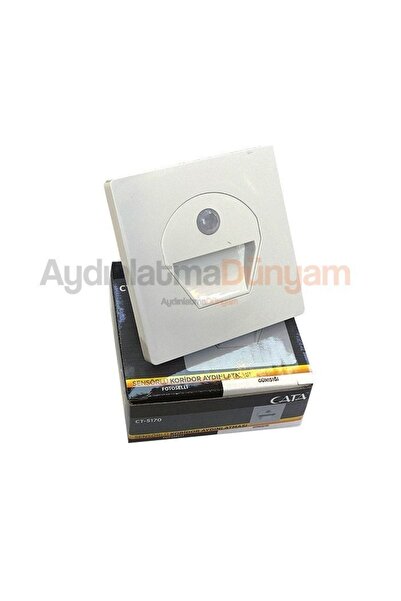 Cata 1w Sensörlü Fotoselli Koridor Led Aydınlatma Ct-5170 - Beyaz Işık