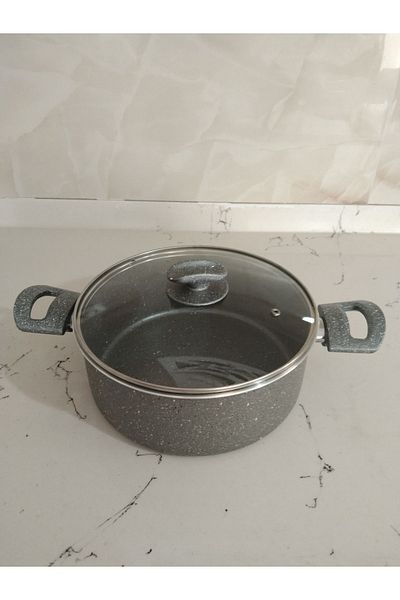 Mehtap 24 cm Granite Deep Pot