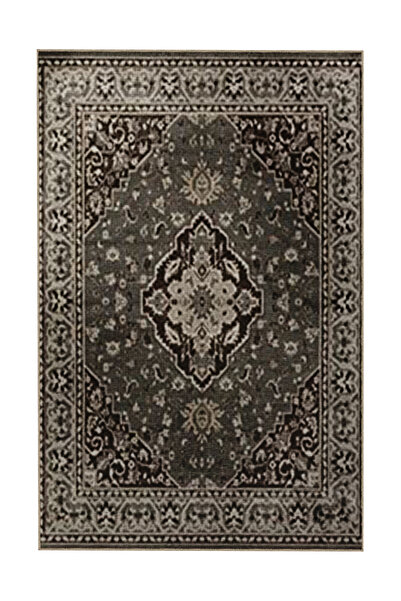 Rugs Modern Halı Μπεζ και σκούρο πράσινο θέμα με παραδοσιακά μοτίβα και μποέμ...