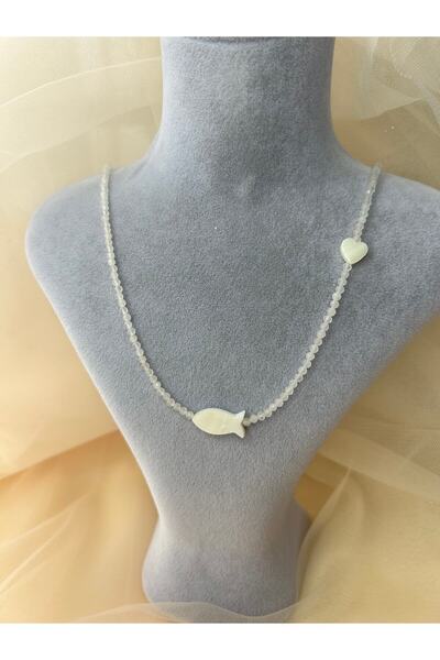 Doğaltaş Aşk Taşı Pembe Kuvars Kolye