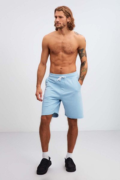 GRIMELANGE Ottawa Men's Relaxed Fit Blue Shorts