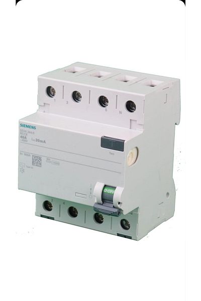 Siemens 5sv4344-0 40a 30ma 400v (3 Phase+neutral) Residual Current Protection Relay