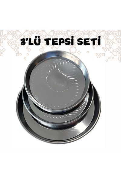 alaskahome 3 Size Chrome Steel Oven Tray, Tray Set Set, Stainless Steel Tray, Oven Tray, Steel Tray