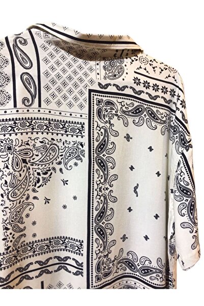 stanpolis "Etnik İzler: Beyaz Zerafetiyle Desenli Gömlek"