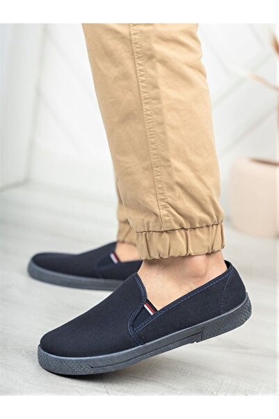 Çağrı Keten Bez Ayakkabı Lacivert Espardil Tarzı Bez Spor Ayakkabı Mz100