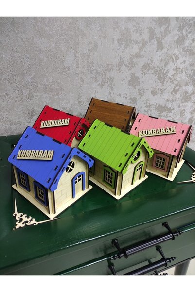 hayalimhediyelik Pink House Piggy Bank Small