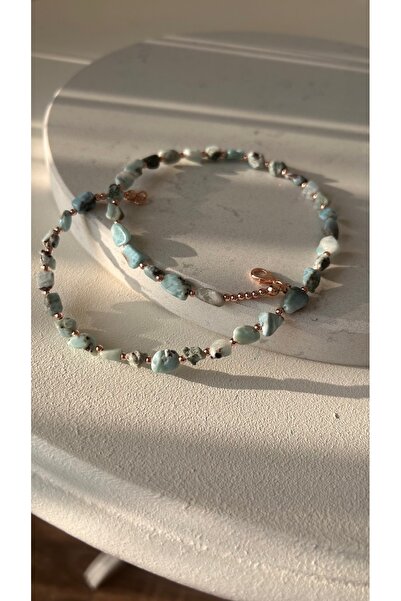 Doğaltaş Larimar Kolye