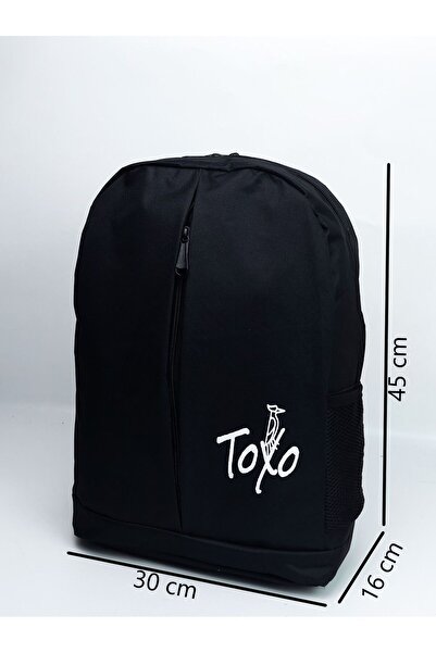 toxo Siyah Unisex Günlük Spor Kadın&Erkek&Seyahat Orta Lise Okul &Backpack Sırt Çantası