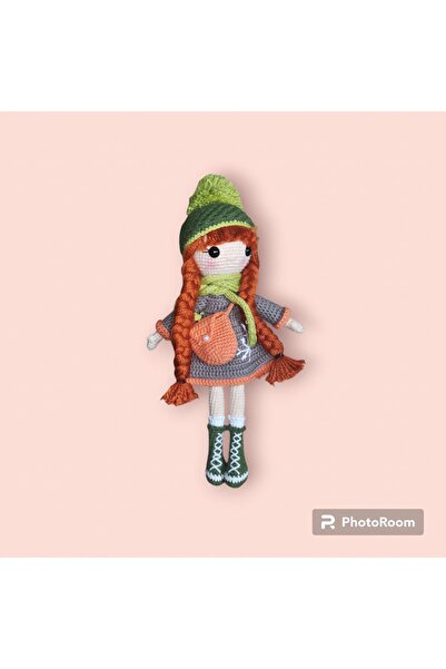 Beyaz Zambaklar Kadın Kooperatifi Oyuncak Amigurumi bebek KIŞ GÜZELİ KIZIL SAÇLI