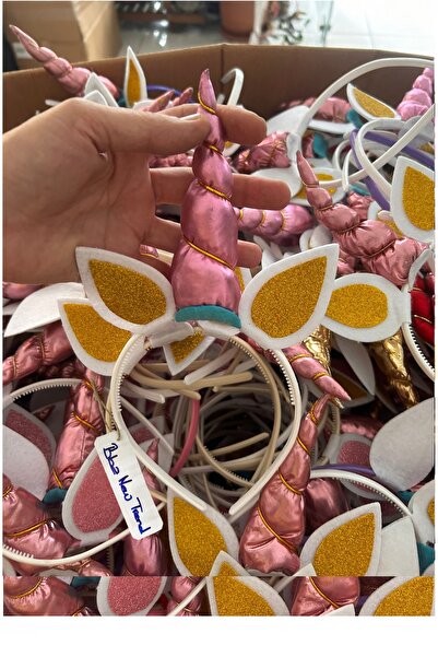 bba new trend SADE pembe boynuz Unicorn Parti Tacı Yılbaşı Tacı,doğum Günü Un...