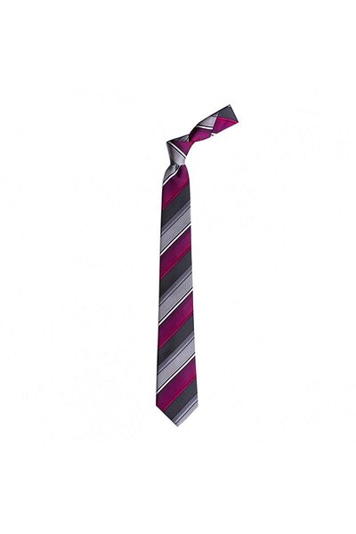 1001 Kravat Fuchsia Striped 7.5 cm Wide Silk Tie