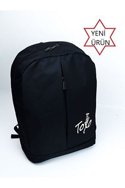 toxo Siyah Unisex Günlük Spor Kadın&Erkek&Seyahat Orta Lise Okul &Backpack Sırt Çantası