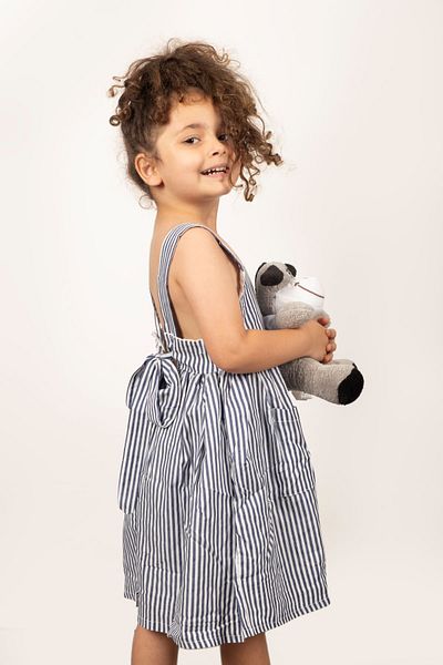 Alingo Linen Girl's Dress - Front Pocket