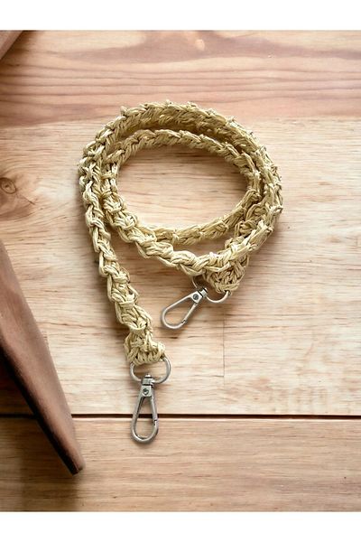 By G Tasarım Straw Rope Knitted Bag Hanger