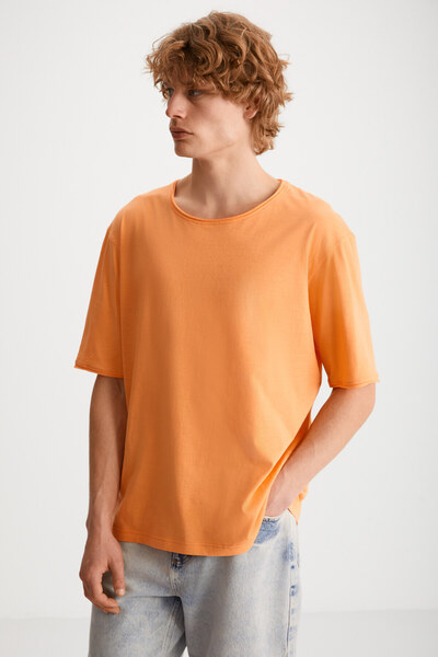 GRIMELANGE Men's Orange T-Shirt - DAVINSONO