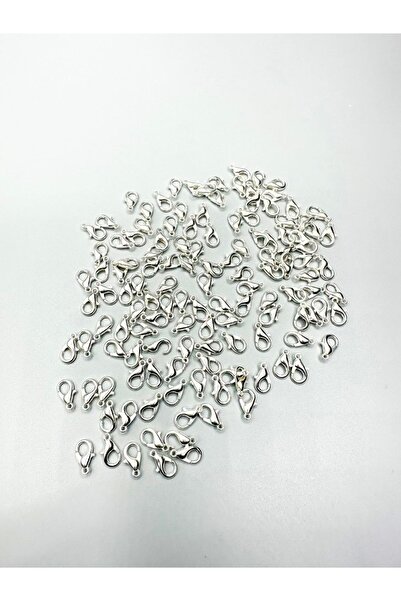 Egem aksesuar 10 Adet Gümüş Renk Metal 502 Papağan Kilit-kapama (12x6mm)