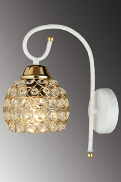 SONSUZ AYDINLATMA&AVİZE White Crystal Down-Facing Modern Sconce