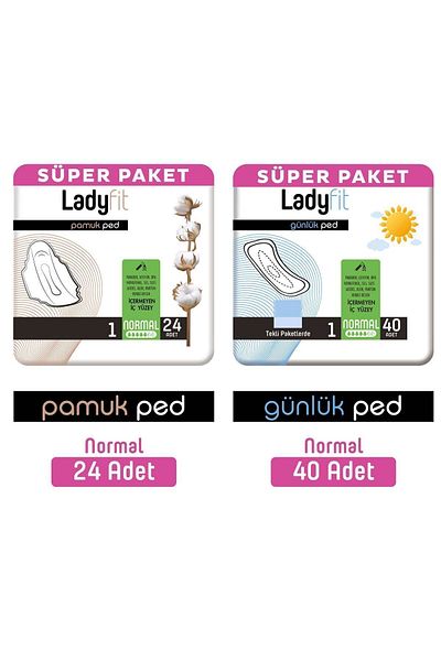 Lady Fit Ladyfit Cotton Pad - 24 Daily + 40 Super Normal