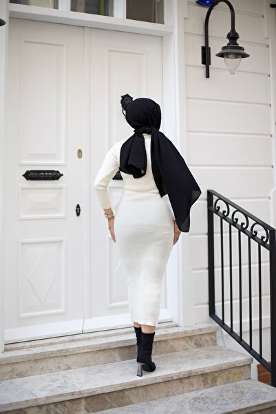 Sfg Life Moda Ακρυλικό ζιβάγκο Slim Fit Hijab Pencil Φόρεμα - Ευέλικτο Πλεκτό