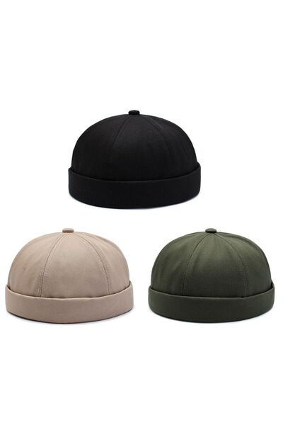 Rupen Kraft Set de 3 șapcă din bumbac 100% pălărie Docker reglabilă Pălărie c...