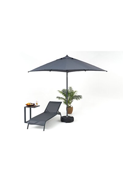 Divona Home Next Alüminyum Şezlong Seti (Sehpa ve Şemsiyeli Set)