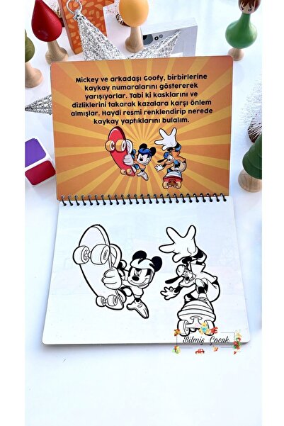 BİLMİŞ ÇOCUK Mıckey Mouse Sihirli Boyama Kitabı Mickey Mouse Sulu Kalem