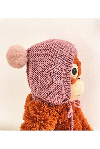 The Cloudish Shop El Örgüsü Laura Lora Bebek Beresi - Şapka Bonnet Ponpon kulaklı
