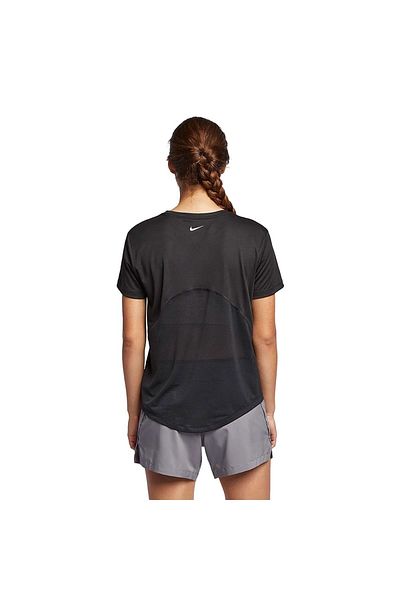 Nike Women's Black T-Shirt W Nk Miler Top Ss Aj8121-010
