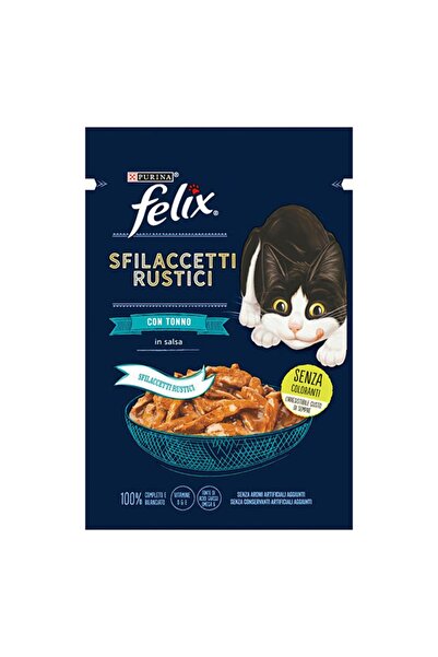 FELIX Ton Balıklı Lezzetli Et Dilimleri Yetişkin Kedi Konservesi 80 gr
