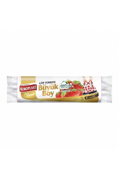 Koroplast Extra Strong Strawberry Drawstring Large Size Garbage Bag 65*70 Cm