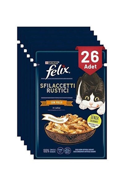 FELIX Lezzetli Et Dilimleri Tavuklu 80 gr X 26 Adet