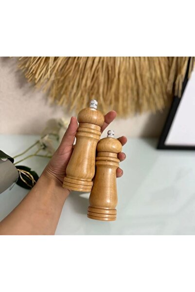 FASTSELLER 2 Pieces Salt and Pepper Mill Stylish Presentation Mill on Wooden ...