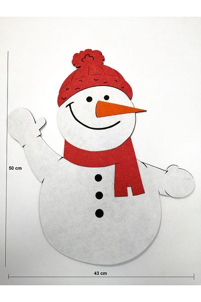 keçeli dünyam Felt Figure, Snowman 50 cm