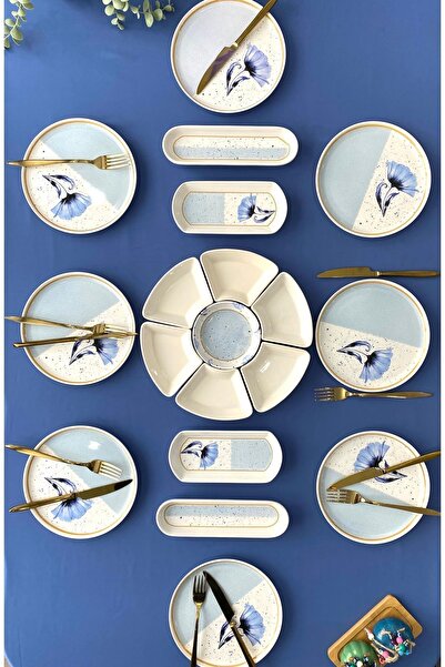 Genel Markalar Gelincik model 8 kişilik 19 parça kahvaltı takımı