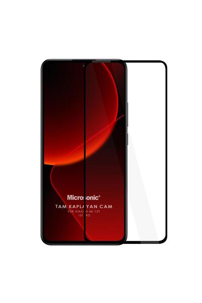 Microsonic Xiaomi Mi 13T Pro Tam Kaplayan Temperli Cam Ekran Koruyucu Siyah