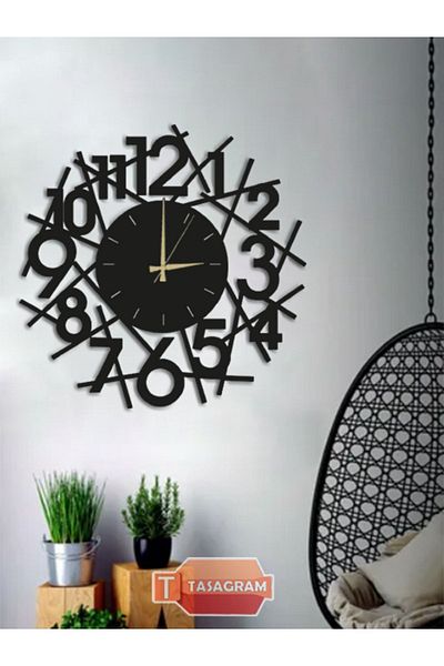 TASAGRAM Ceas de perete din metal tăiat cu laser