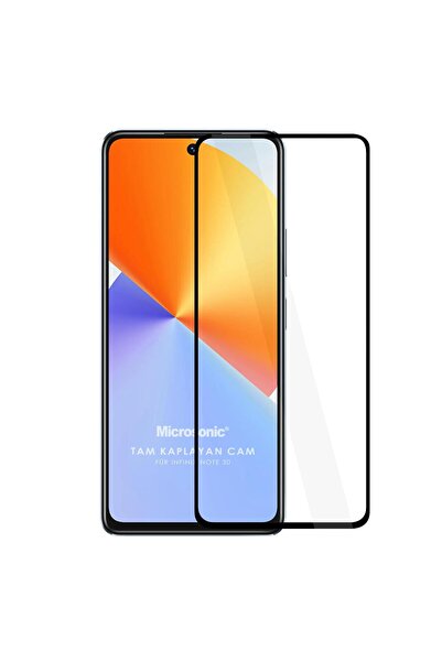 Microsonic Infinix Note 30 Uyumlu Tam Kaplayan Temperli Cam Ekran Koruyucu Siyah