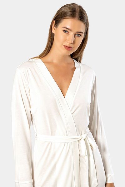 TÜREN Türen Women's Plain Banded Dressing Gown